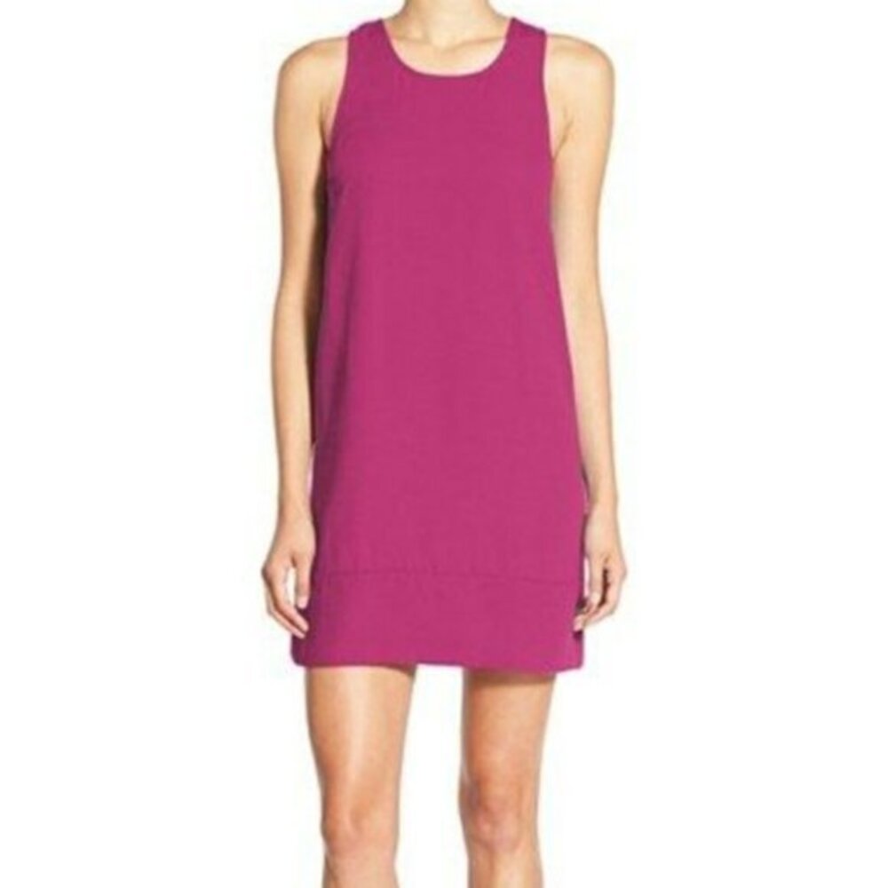 Leith Sleeveless Flowy Pink Plumier Shift Dress